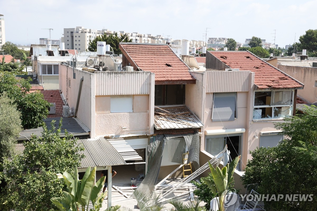 헤즈볼라 공격으로 파괴된 이스라엘 가옥 (사진=연합뉴스)